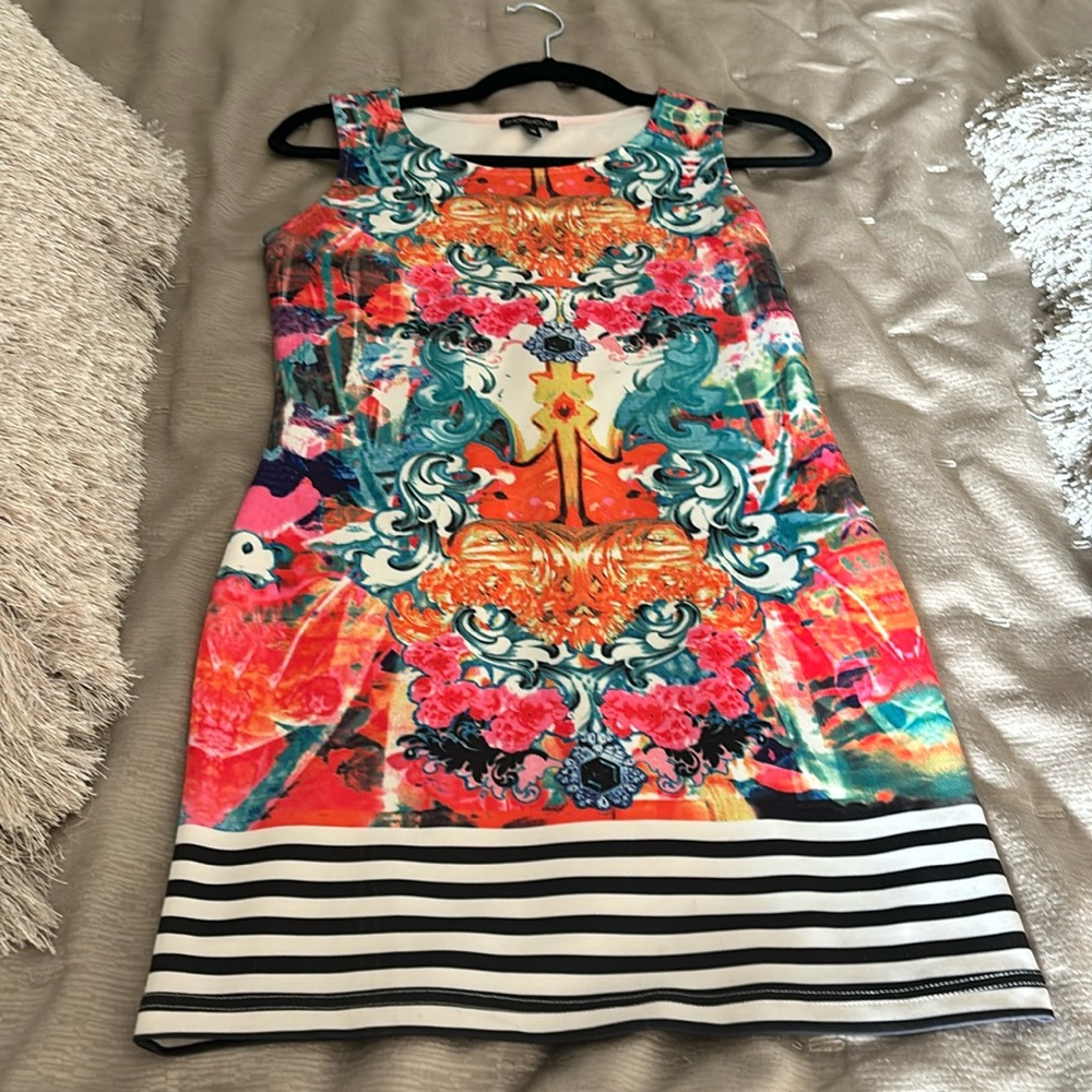 Patterns colorful mini dress